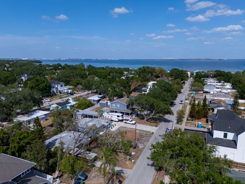 Residential property aerial view