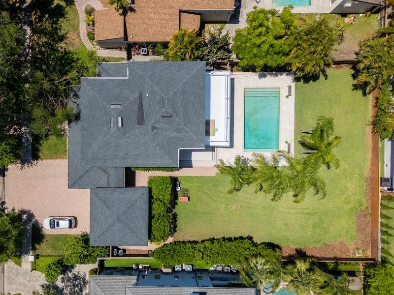 Residential property aerial view